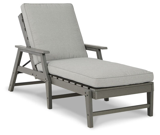 Visola - Chaise Lounge with Cushion - Gray - Hornell Furniture Outlet