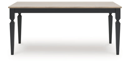 Brenkerton - Grayish Brown / Black - Rectangular Dining Room Table - Hornell Furniture Outlet