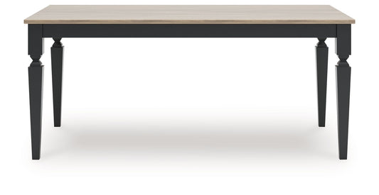 Brenkerton - Grayish Brown / Black - Rectangular Dining Room Table - Hornell Furniture Outlet