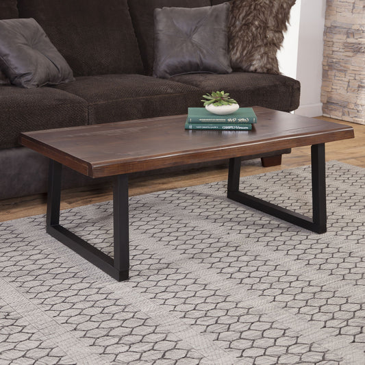 Jennings - Live Edge Cocktail - Brown - Hornell Furniture Outlet