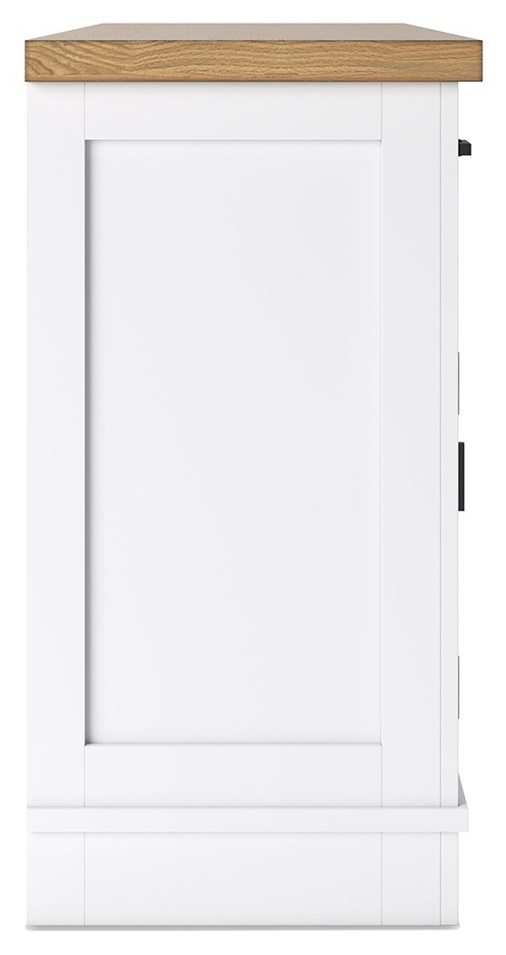 Ashbryn - White / Natural - Dining Room Server - Hornell Furniture Outlet