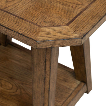 Carolina Park - Octagonal End Table - Brown - Hornell Furniture Outlet