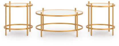 Pearlox - Gold - Occasional Table Set (Set of 3) - Hornell Furniture Outlet