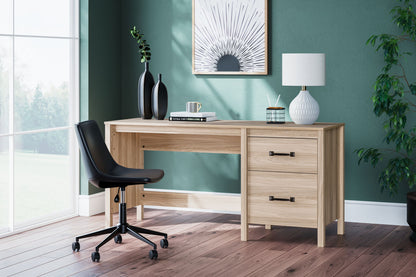 Battelle - Home Office Desk - Tan - Hornell Furniture Outlet