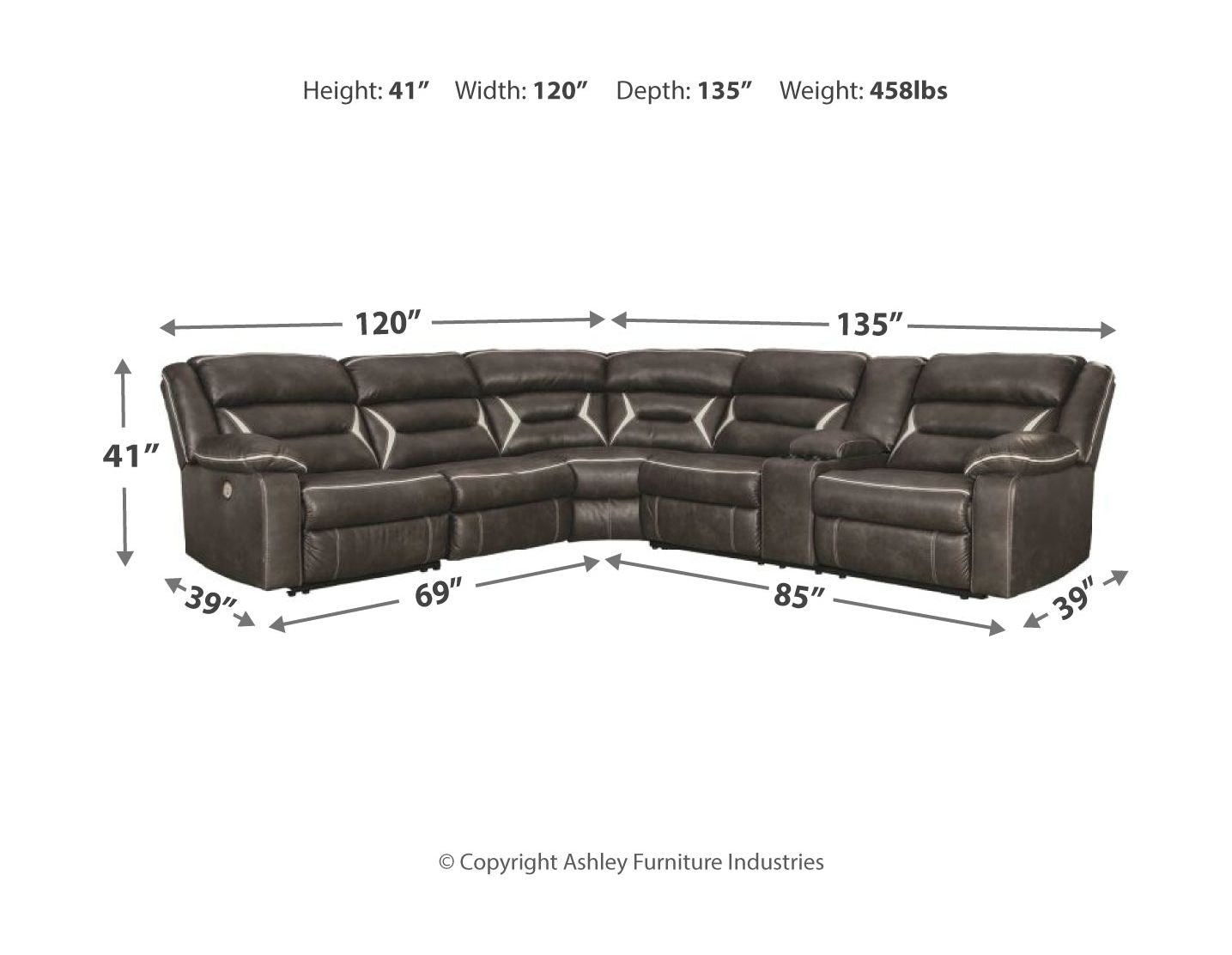 Kincord - Sectional - Hornell Furniture Outlet