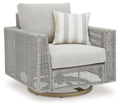 Seton Creek - Gray - Swivel Lounge With Cushion - Hornell Furniture Outlet