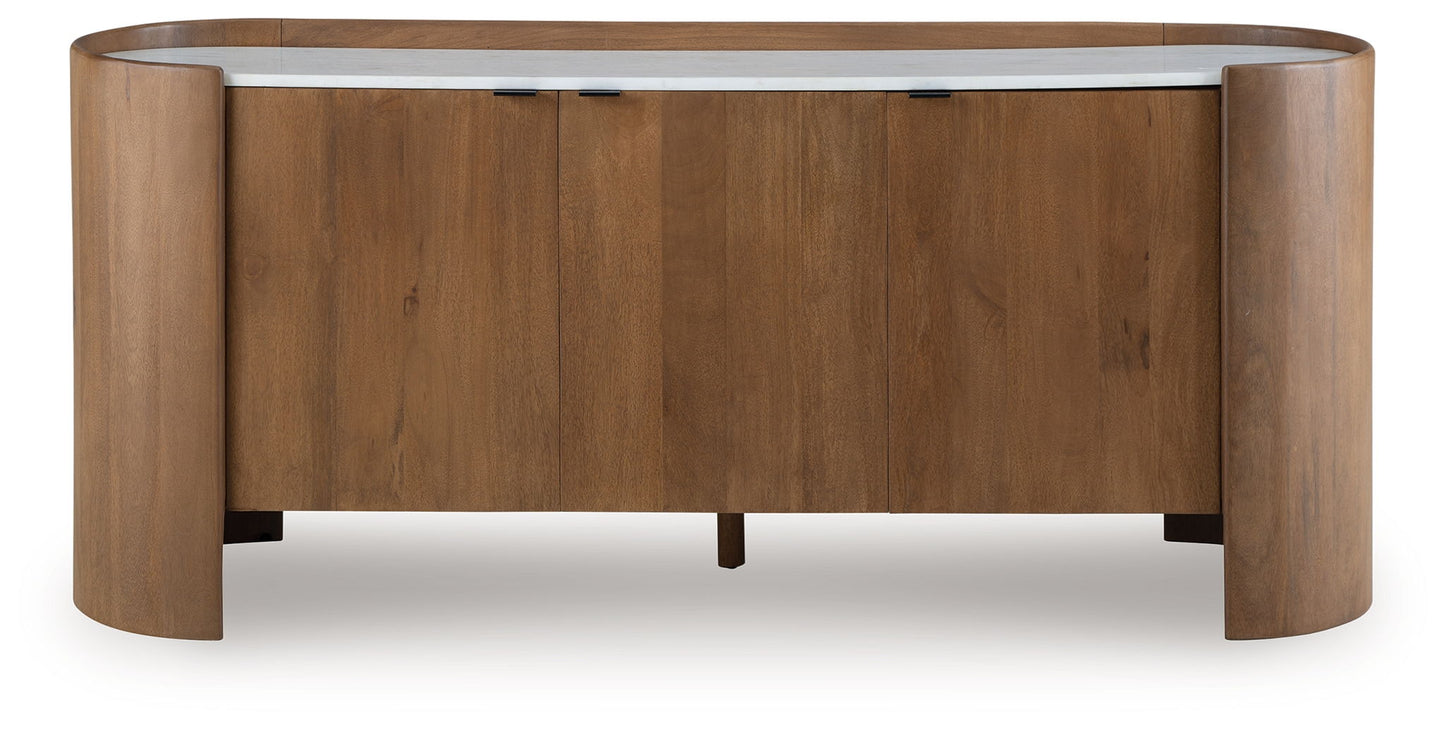 Fitzroy - Brown / White - Accent Cabinet - Hornell Furniture Outlet