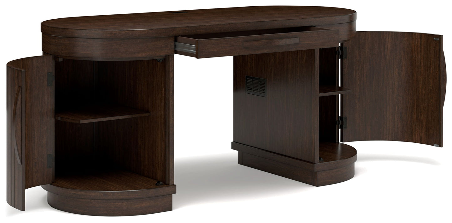 Korestone - Warm Brown - Home Office Desk - Hornell Furniture Outlet