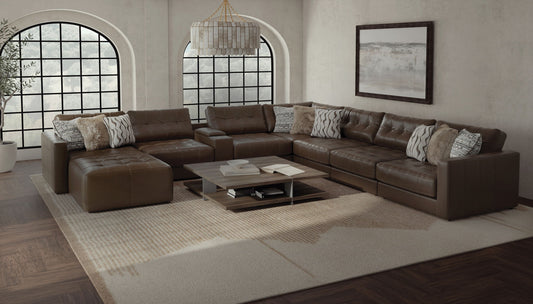 Siena - Cocktail Ottoman - Chocolate - Hornell Furniture Outlet
