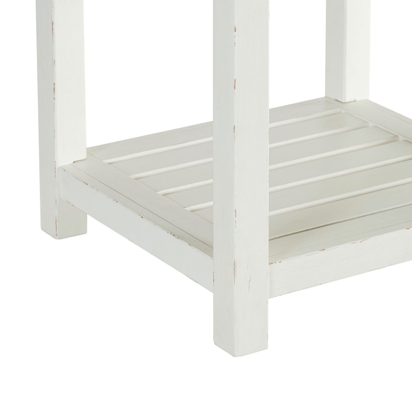 Backroads - End Table - Weathered White & Parchment Brown - Hornell Furniture Outlet