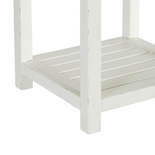 Backroads - End Table - Weathered White & Parchment Brown - Hornell Furniture Outlet