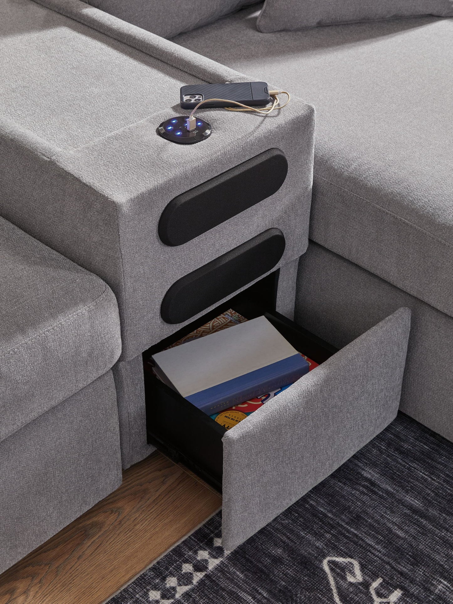 Modmax - Granite - Sectional - Hornell Furniture Outlet
