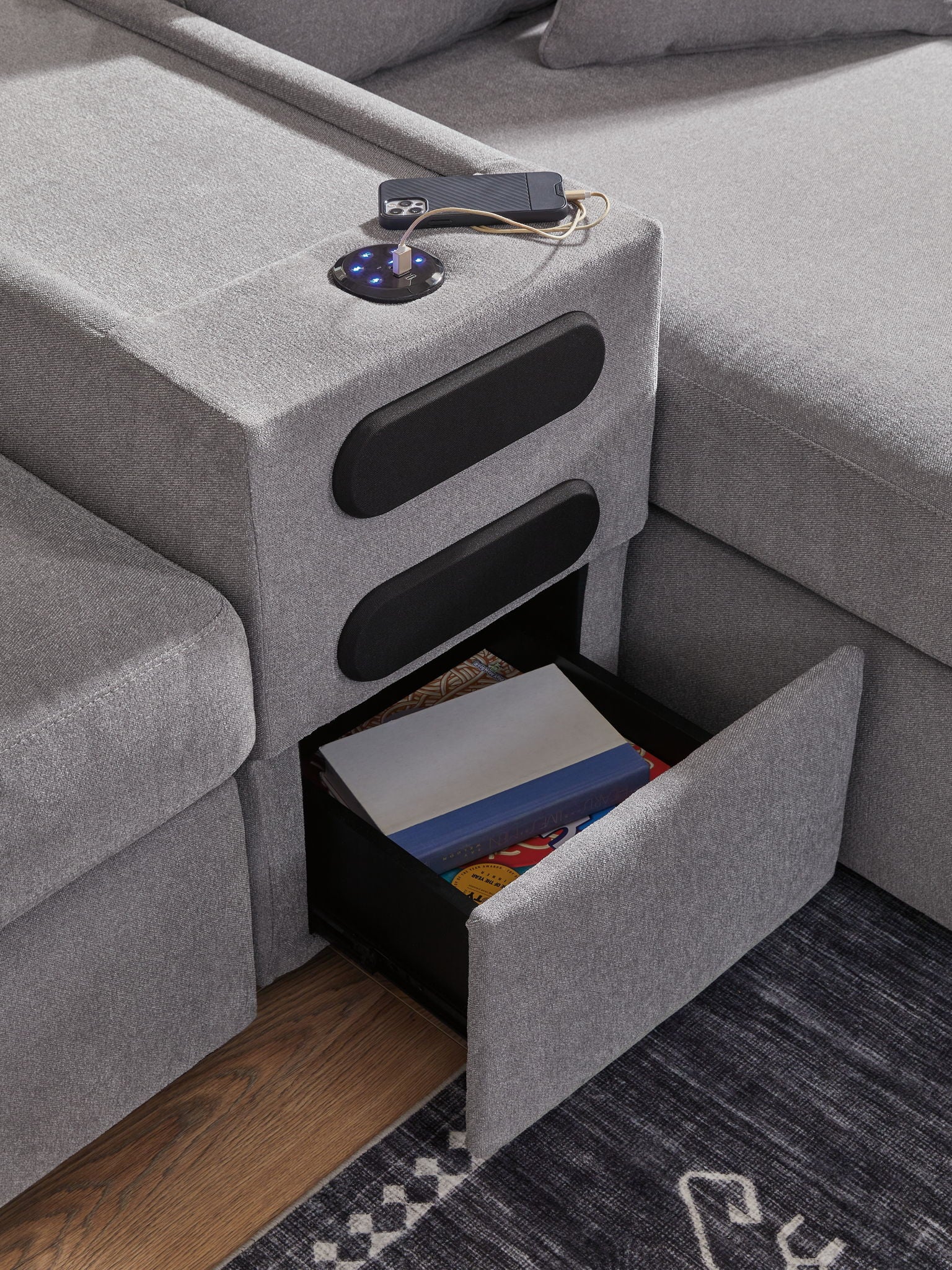 Modmax - Granite - Sectional - Hornell Furniture Outlet
