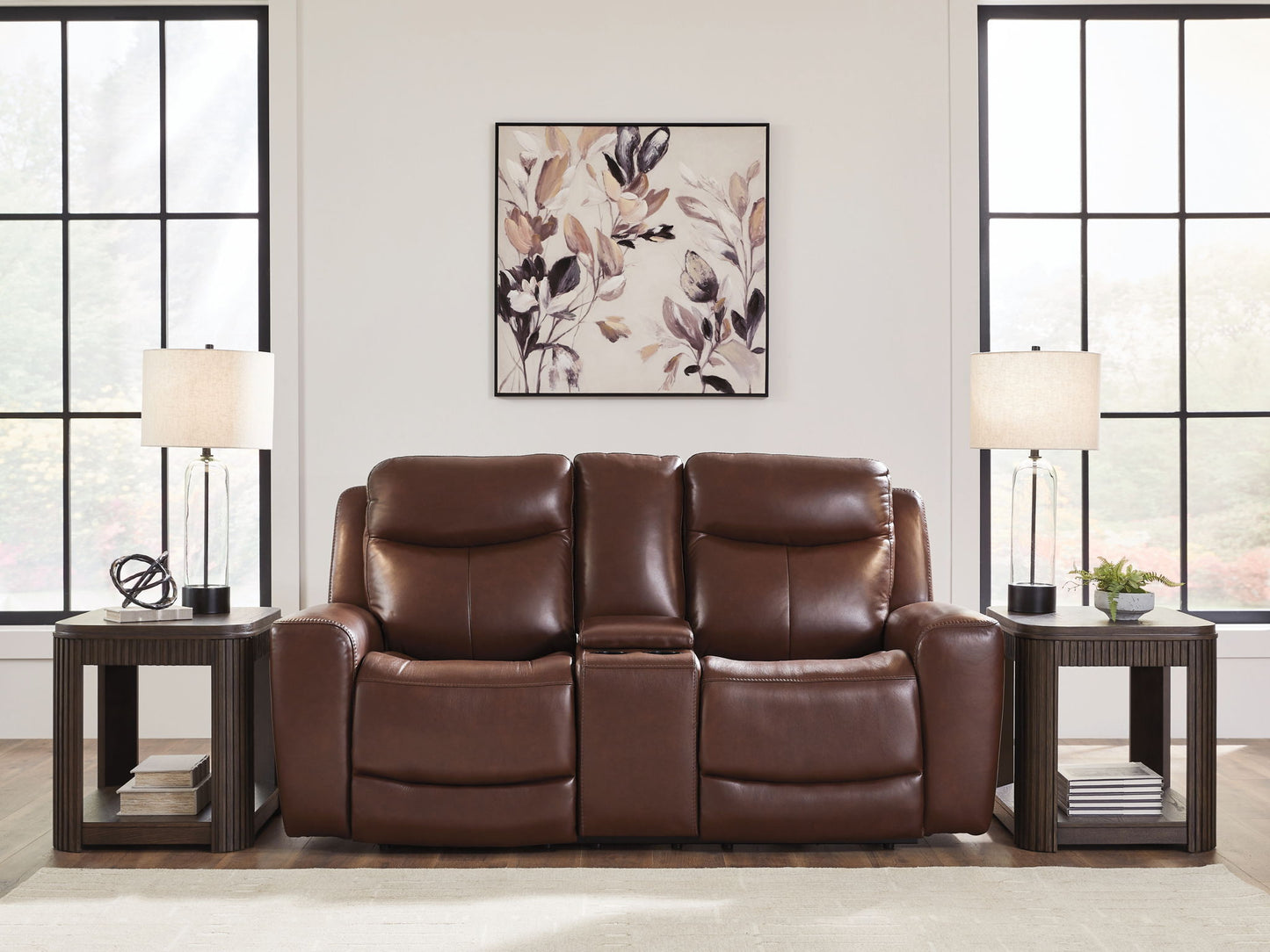 Next Move - Power Reclining Loveseat With Console / Adjustable Headrest - Hornell Furniture Outlet