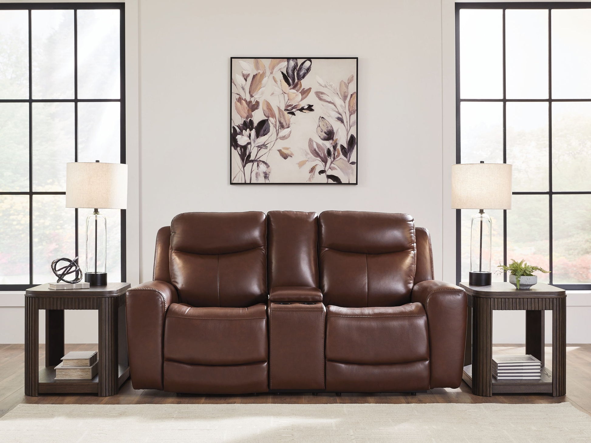 Next Move - Power Reclining Loveseat With Console / Adjustable Headrest - Hornell Furniture Outlet