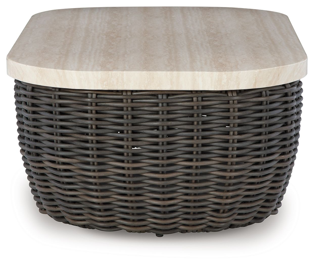 Kimora - Beige / Dark Brown - Rectangular Cocktail Table - Hornell Furniture Outlet