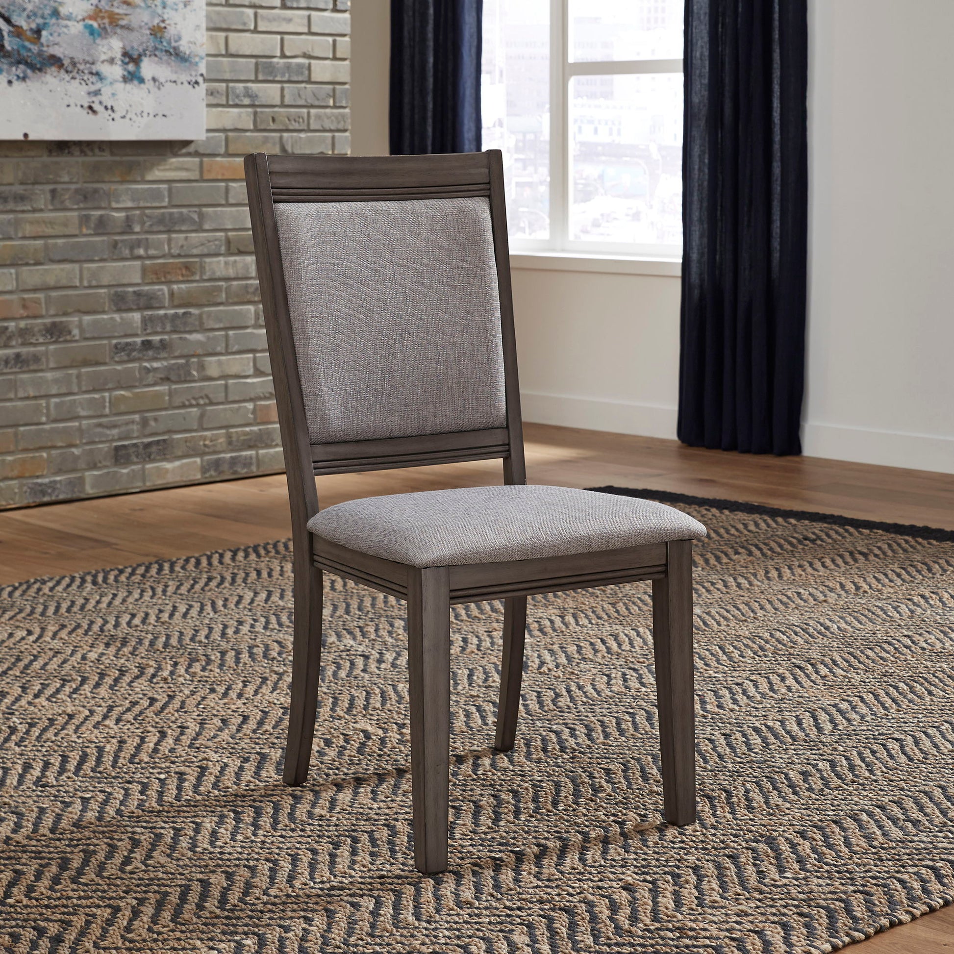 Tanners Creek - Upholstered Side Chair - Dark Gray - Hornell Furniture Outlet