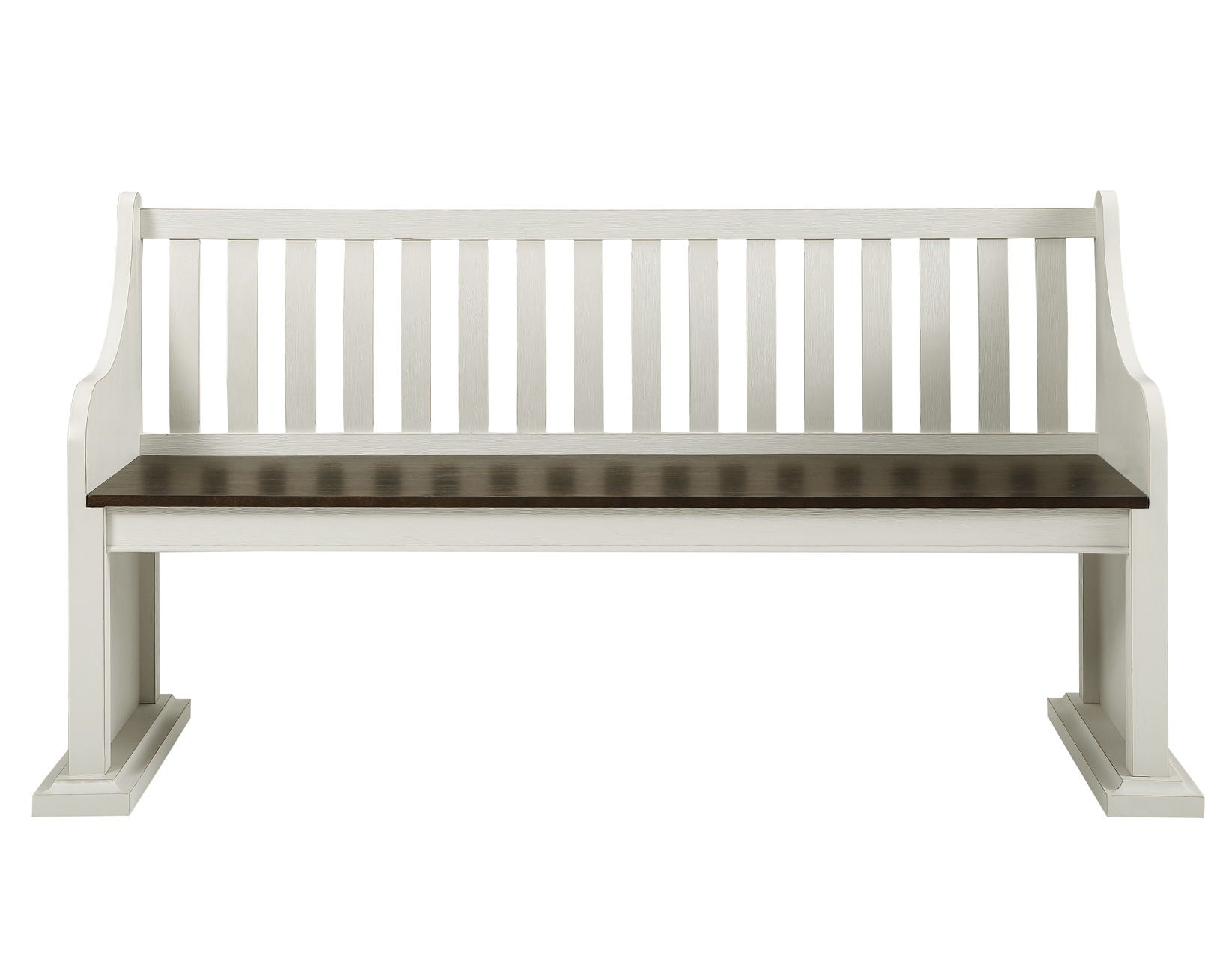Joanna - Bench With Back - White - Hornell Furniture Outlet