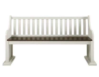 Joanna - Bench With Back - White - Hornell Furniture Outlet