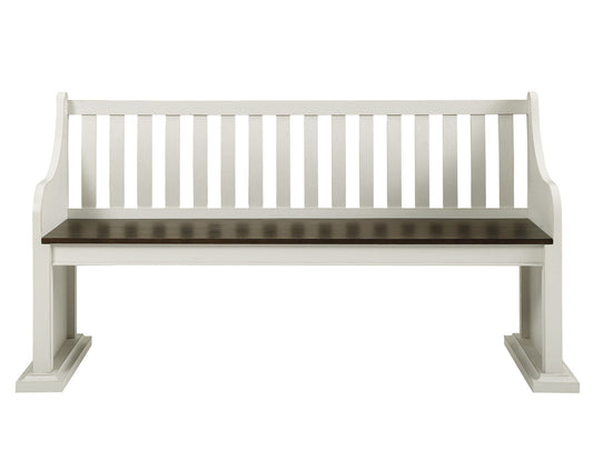 Joanna - Bench With Back - White - Hornell Furniture Outlet