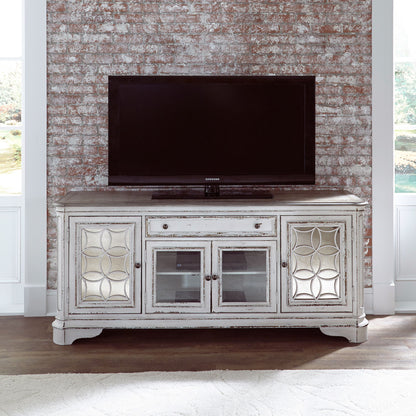 Magnolia Manor - EnteRTAinment TV Stand - Weathered Bisque - Hornell Furniture Outlet