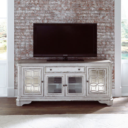 Magnolia Manor - EnteRTAinment TV Stand - Weathered Bisque - Hornell Furniture Outlet