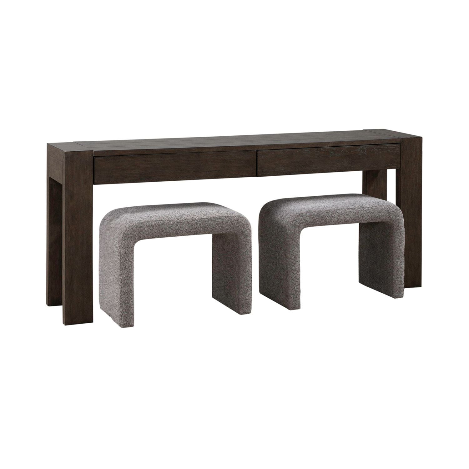Cascade Falls - 3 Piece Set - Satin Espresso / Gray - Hornell Furniture Outlet