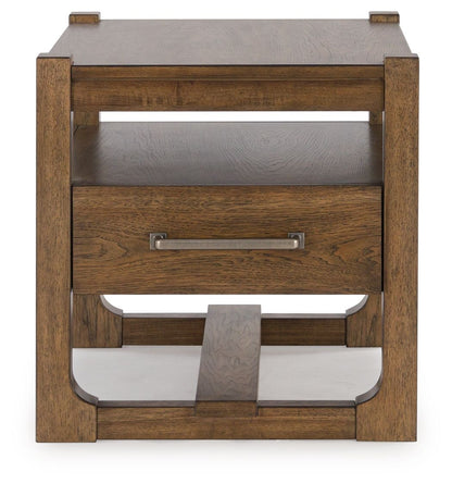 Cabalynn - Light Brown - Square End Table - Hornell Furniture Outlet