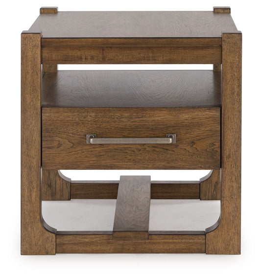 Cabalynn - Light Brown - Square End Table - Hornell Furniture Outlet