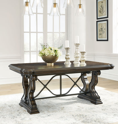 Maylee - Dark Brown - Dining Extension Table - Hornell Furniture Outlet