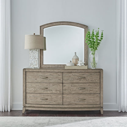 Avalon - Dresser & Mirror - Burnished Beige - Hornell Furniture Outlet