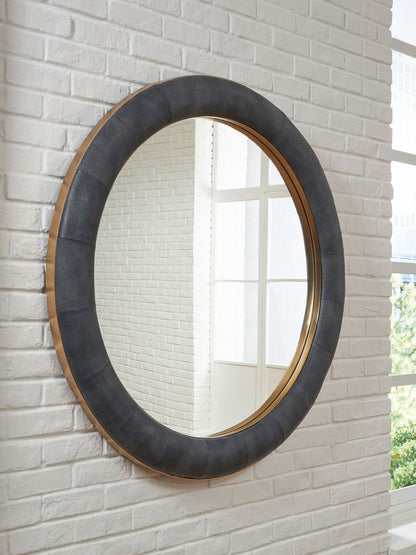 Corinsworth - Accent Mirror - Charcoal / Brass Finish - Hornell Furniture Outlet