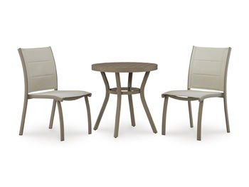 Mission Beach - Chairs With Table Set (Set of 3) - Beige - Hornell Furniture Outlet
