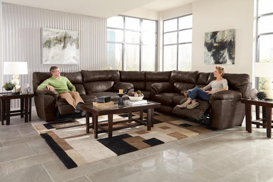 Milan - Lay Flat Reclining Console Loveseat - Hornell Furniture Outlet