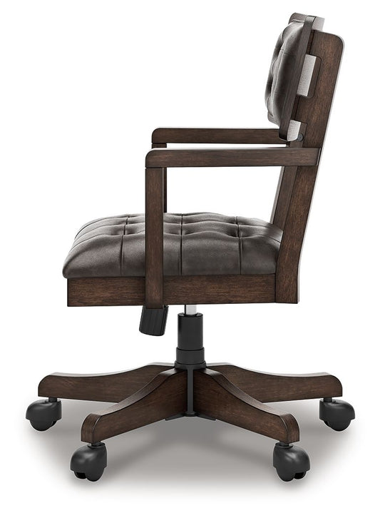 Breckington - Dark Brown - Home Office Desk Chair - Hornell Furniture Outlet