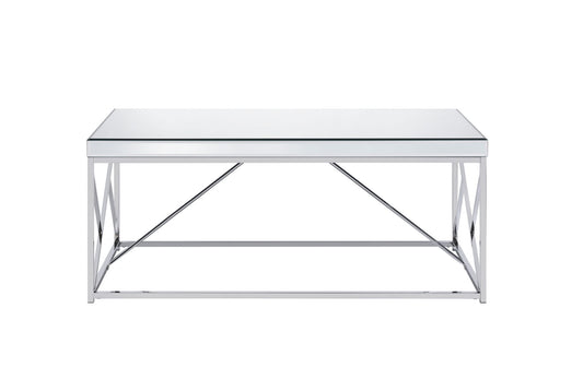 Evelyn - Mirror Top Cocktail Table - Gray - Hornell Furniture Outlet