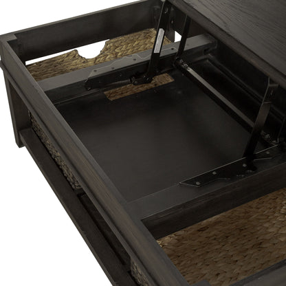 Mill Creek - Lift Top Cocktail Table - Dark Brown - Hornell Furniture Outlet