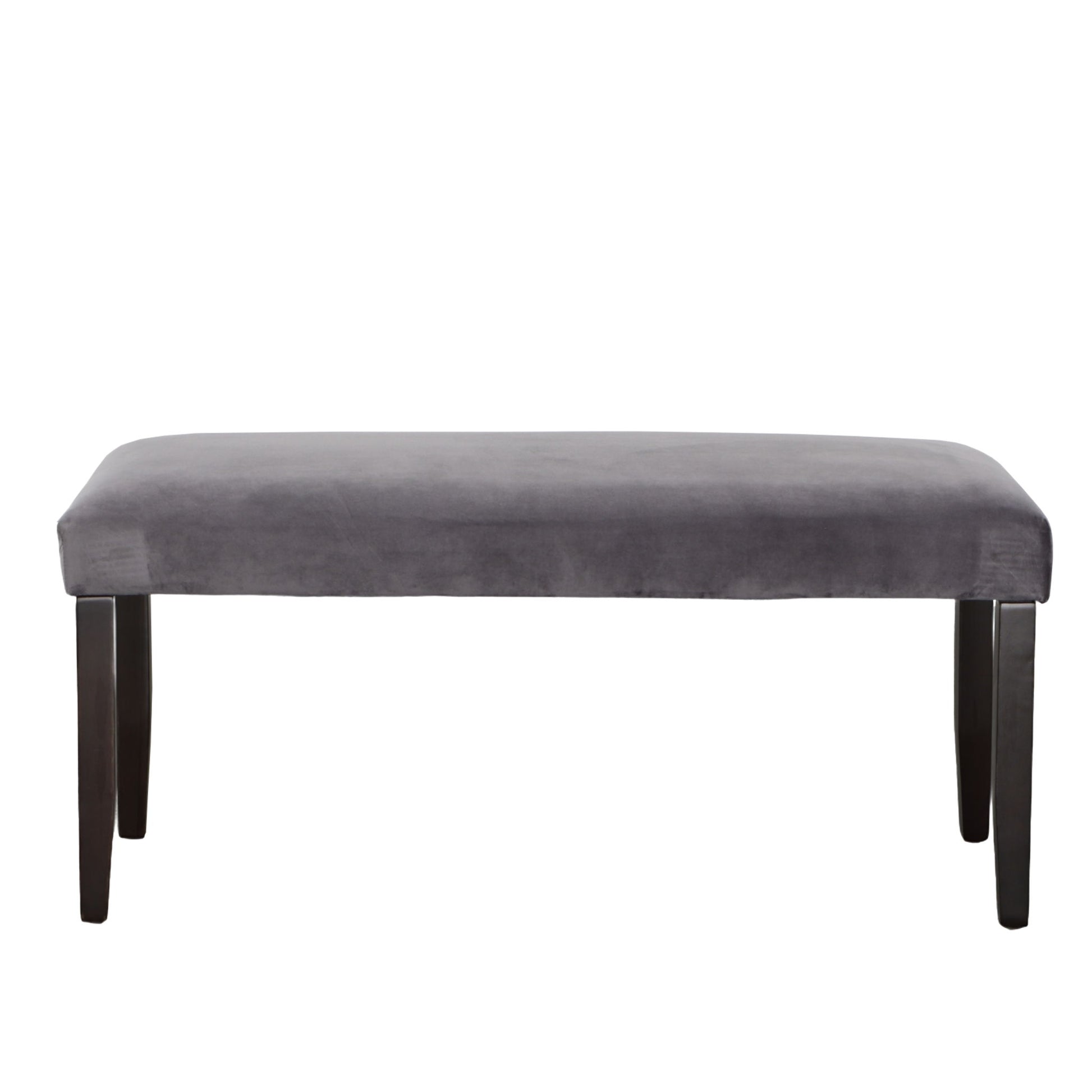 Napoli - Velvet Dining Bench - Gray - Hornell Furniture Outlet