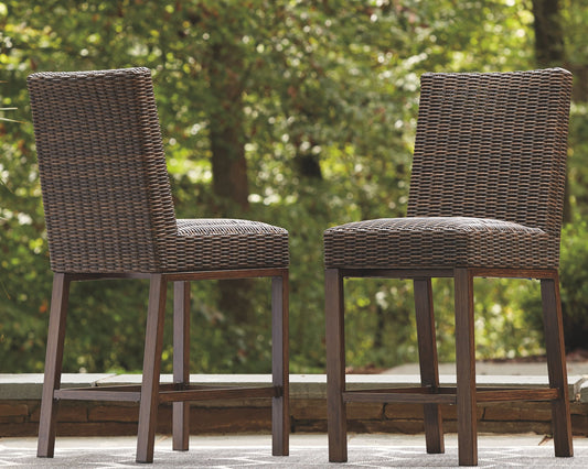 Paradise Trail - Medium Brown - Barstool (Set of 2) - Hornell Furniture Outlet