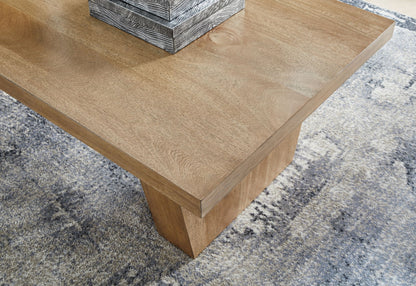 Kristiland - Light Brown - Rectangular Cocktail Table - Hornell Furniture Outlet