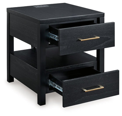 Winbardi - Black - Rectangular End Table - Hornell Furniture Outlet