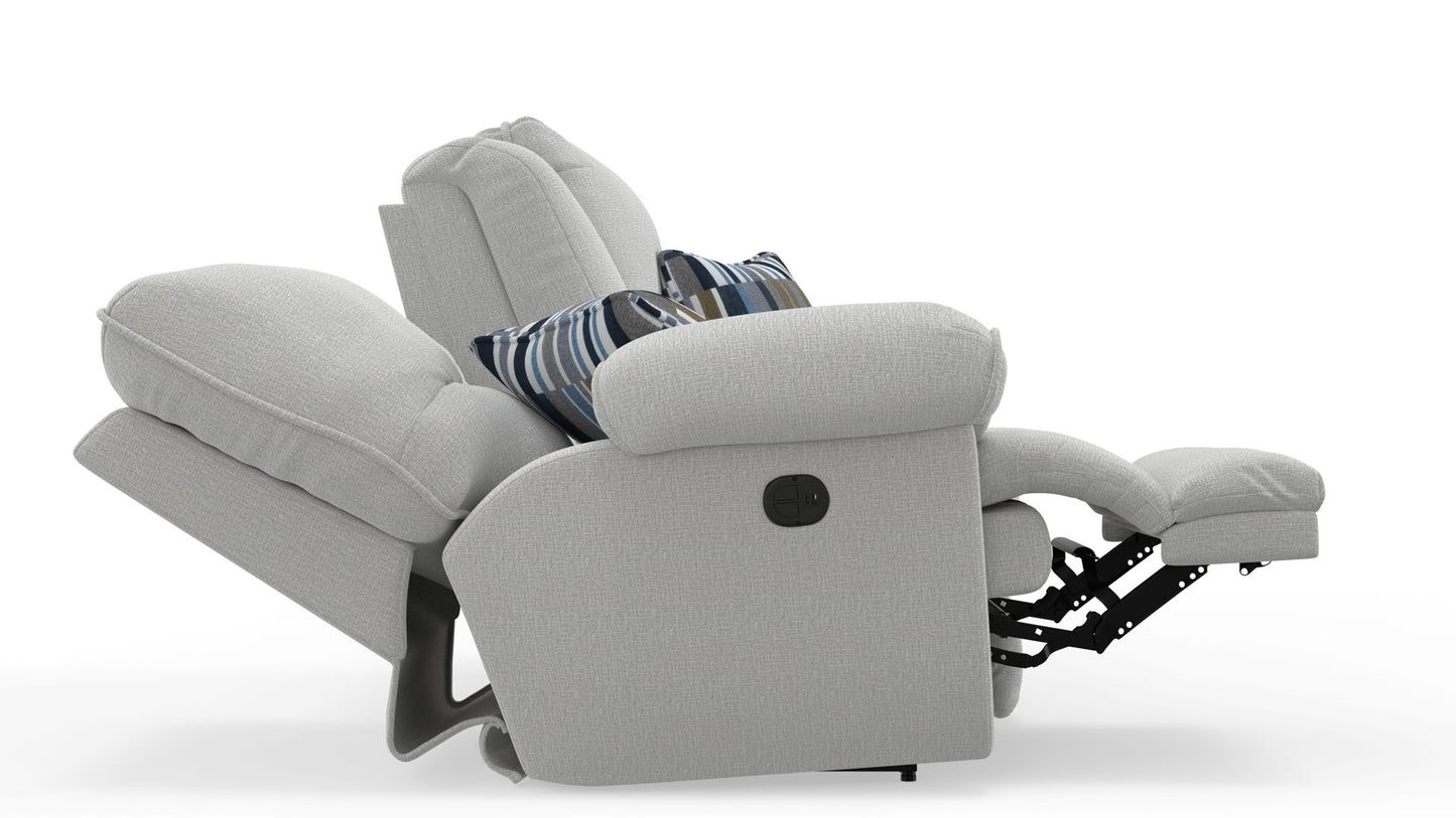 Lenny - Power Lay Flat Reclining Console Loveseat - Hornell Furniture Outlet