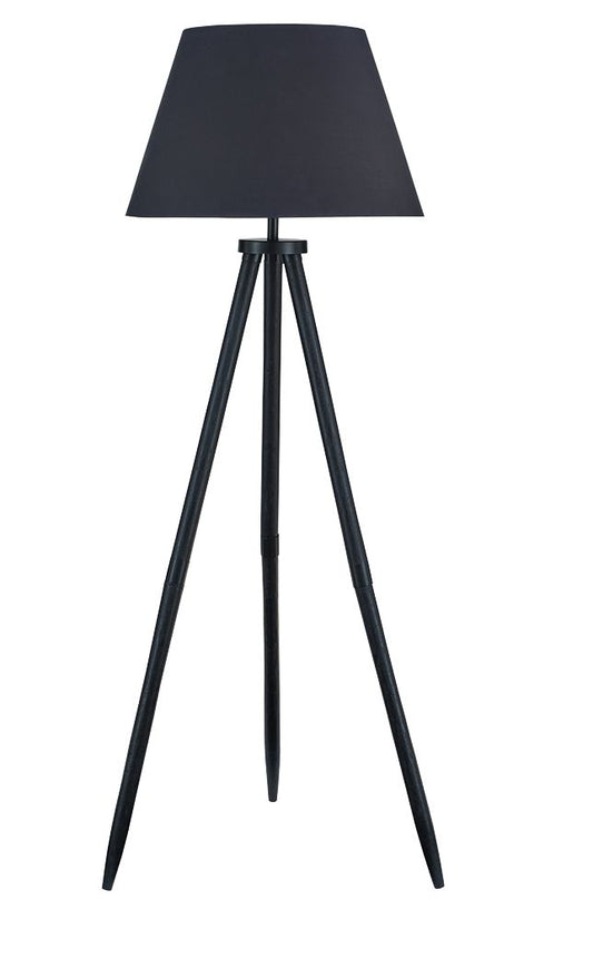 Orhan - Wood Floor Lamp - Black - Hornell Furniture Outlet