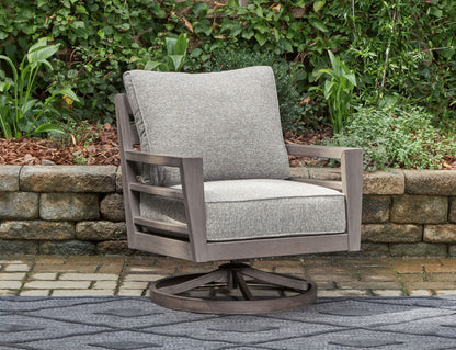 Hillside Barn - Gray / Brown - Swivel Lounge W/ Cushion - Hornell Furniture Outlet