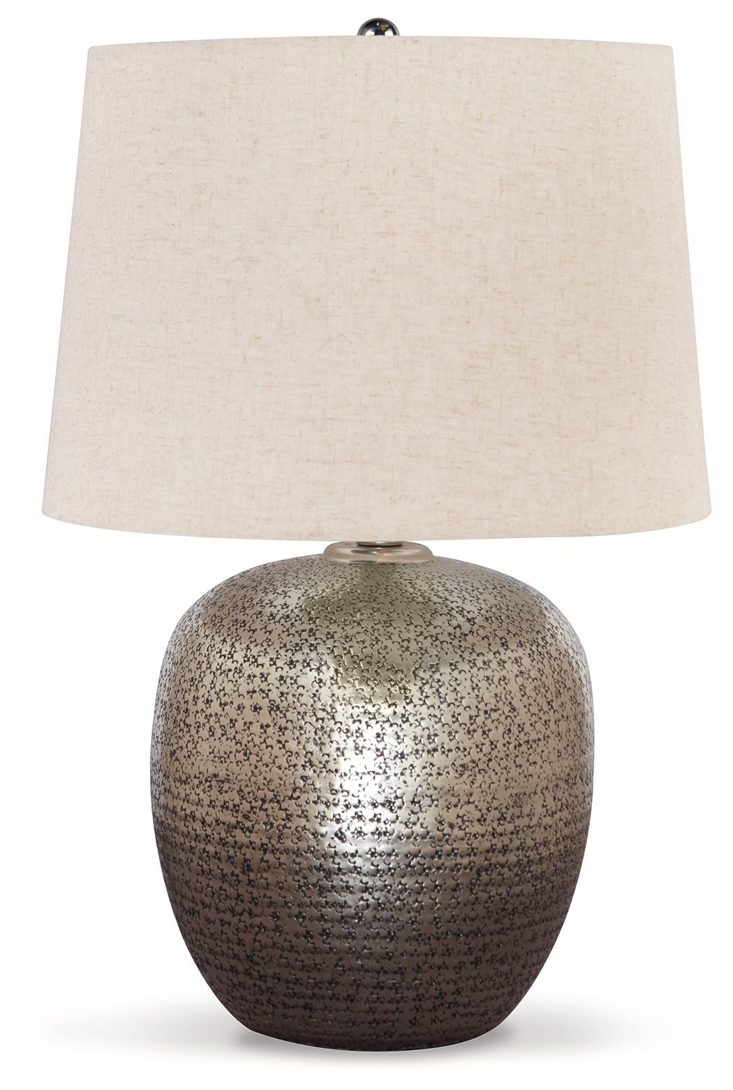 Magalie - Metal Table Lamp - Antique Silver Finish - Hornell Furniture Outlet