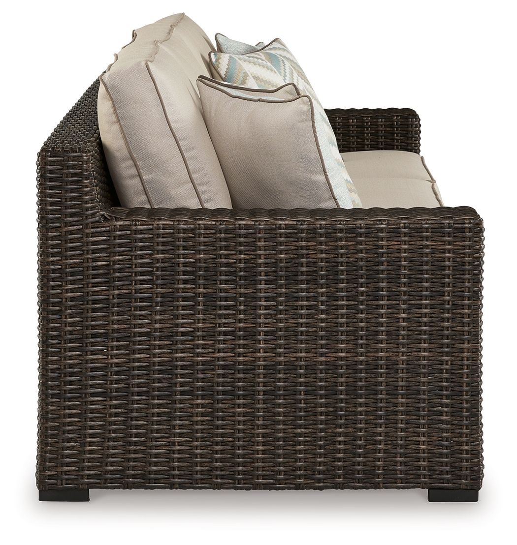 Coastline Bay - Brown - Sofa With Cushion - Hornell Furniture Outlet