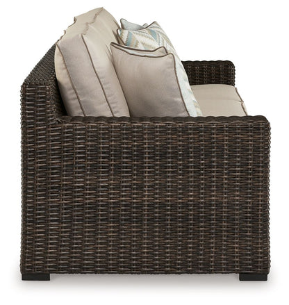 Coastline Bay - Brown - Sofa With Cushion - Hornell Furniture Outlet