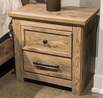 Rusticott - Brown - Two Drawer Night Stand - Hornell Furniture Outlet