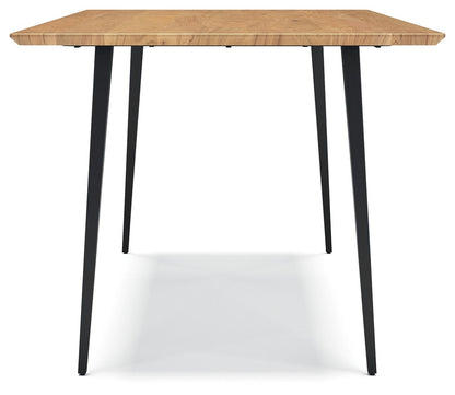 Gretlynn - Black / Natural - Rectangular Dining Room Table - Hornell Furniture Outlet