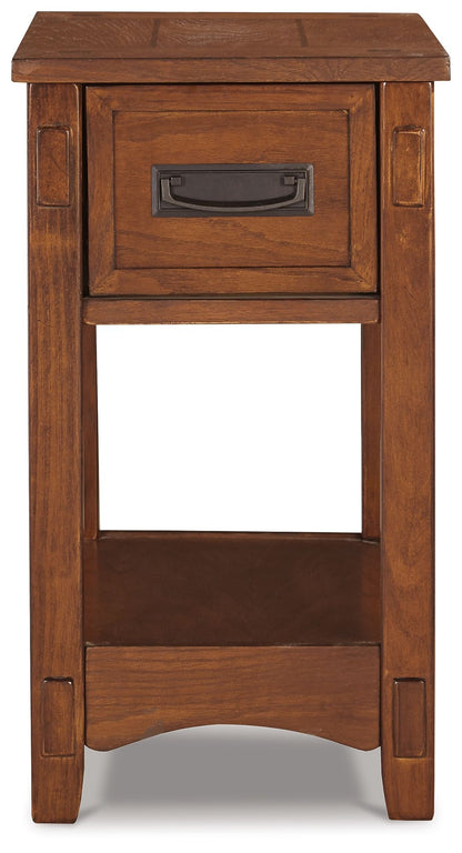 Breegin - Brown - Chair Side End Table - 1 Drawer - Hornell Furniture Outlet